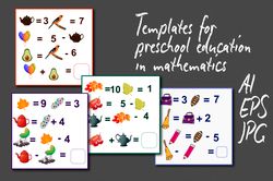 4 templates for preschool education in mathematics