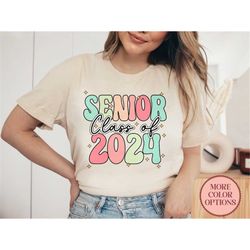 Senior Class of 2024 Graduation Shirt  Retro College Graduation T-Shirt  Graduation Squad T-shirt  Graduation Gift Ideas