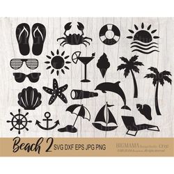 Beach SVG Bundle,Swim,Beach Life Svg,Palm Tree,DXF,Summer,Tropical,Cut File,Sun,Dolphin,Cricut,Silhouette,PNG,Digital,In