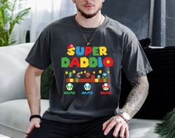 Personalized Super Daddio Comfort Colors Shirt, Cu