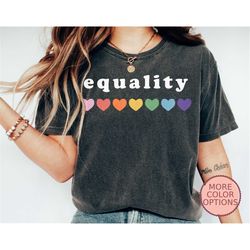 Equality Heart Shirt, Pride Rainbow T-Shirt, Cute Pride Shirts, Love Wins Shirt, Pride Gift Ideas (AP-PRI7)
