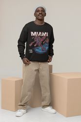 Miami Basketball Sweatshirt , Miami Graphic Bootle