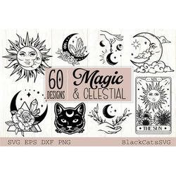 Magic and Celestial SVG bundle 60 designs