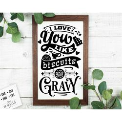 I love you like biscuits and gravy svg, Kitchen svg, Funny kitchen svg, Cooking Funny Svg, Pot Holder Svg, Kitchen Sign