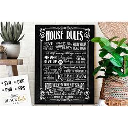 House Rules SVG, House rules poster svg, Welcome to our house svg, Family rules svg,  In this house poster svg, In this
