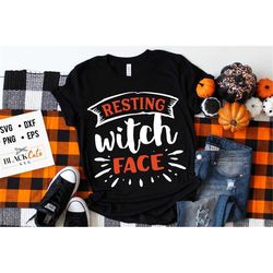 Resting witch face svg, Halloween svg, Happy Halloween svg, Witch svg