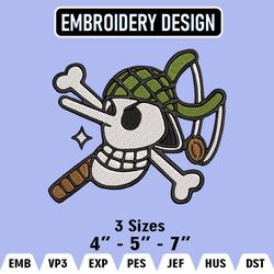 Usopp Embroidery Designs, Usopp Embroidery Files, One Piece Machine Embroidery Pattern, Digital Download
