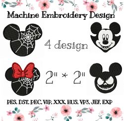 Halloween Mickey Mouse Embroidery Design