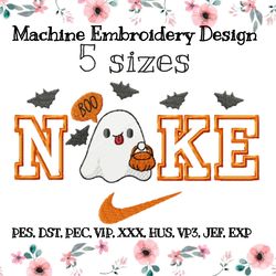 Nike halloween boo embroidery design