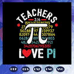 Teachers love pi, pi svg, pi day, pi day gift, pi symbol, pi day anniversary, trending svg, For Silhouette, Files For Cr