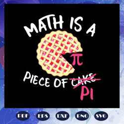Math Is A Piece Of Pi, Pi Day svg, Math Teacher svg, Math Teacher gift, Pi Day gift, Funny Math svg, Math gift, Mathemat