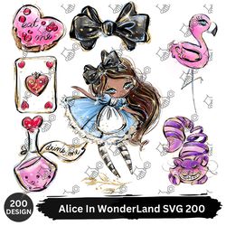 Alice In WonderLand SVG 200 Designs PNG, SVG, EPS, SVG