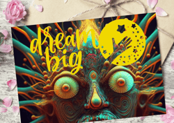 Digital greeting card. Dream big!