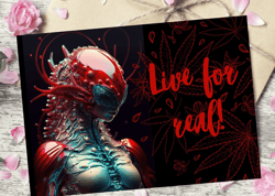 Digital greeting card. Live for real!