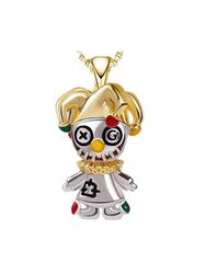Ghost Doll Circus Clown Necklace