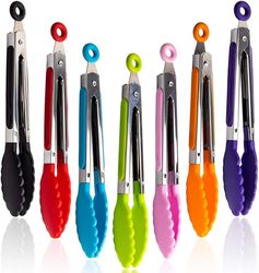 Stainless Steel 7 Inch  Silicone Party mini Tong Utensils for personal servings(non US Customers)