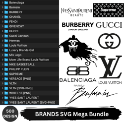 Brands SVG Mega Bundle 500 Designs PNG, SVG, EPS, SVG