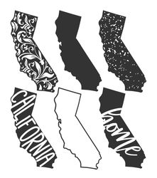 All 50 States 6 Designs svg, eps, pdf and png files for designing and laser cutting engraving .