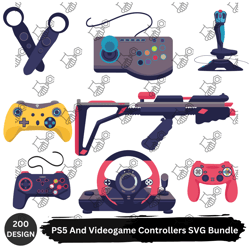 PS5 And Videogame Controllers SVG Bundle 200 Designs PNG, SVG, EPS, SVG
