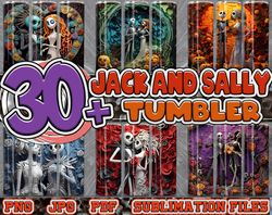 All New 3D Styles Couple Skeleton Character 20 oz Tumbler PNG Bundle, Halloween Movie Tumbler PNG Bundle, Instant Downlo