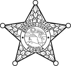 FLORIDA  SHERIFF BADGE BROWARD COUNTY VECTOR FILE Black white vector outline or line art file