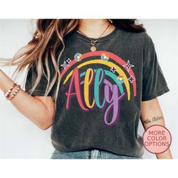 Rainbow Ally Shirt, Proud Ally Tee, LGBT Clothing, Equality Shirt, Love Wins Shirt, Pride Gift Ideas (AP-PRI125)