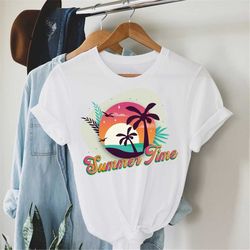 Summer Time Shirt, Hello Summer Shirt, Summer Tshirt for Her, Sunshine Shirt, Beach T Shirt for Her, Summer Gift for Wom