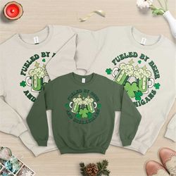 Funny St. Patrick Day Shirt S t Patty's Beer Shirt Funny Drinking Shirt , Fueled by Beer and Shenanigans T-shirt