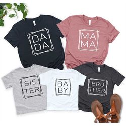 Dada Shirt, Mama Shirt, Matching Family Shirts, Father's Day Shirt, Mother's Day Shirt, Gender Reveal Shirts, Mom And Da
