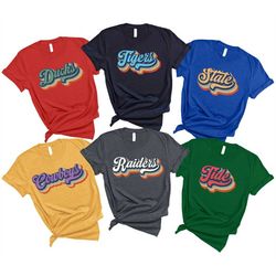 Custom Vintage Mascot Shirt, School Team Shirt, Football Mom Shirt, Game Day Shirt, Team Mascot Shirt, School Spirit Shi