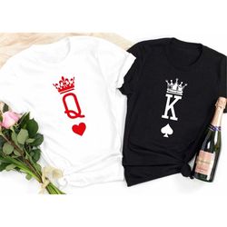 King and Queen Shirt, Couple Valentine Shirt, His Hers Matching Shirt, Matching Couple Outfit, Mr Mrs Valentine Day Gift
