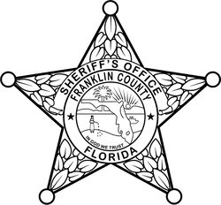 FLORIDA  SHERIFF BADGE FRANKLIN COUNTY VECTOR FILE Black white vector outline or line art file