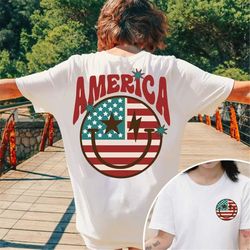 Retro America Shirt, July 4th, Shirt, Beach Shirt, Independent Day Shirt, American Shirt