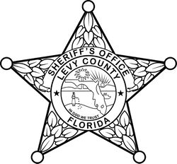 FLORIDA  SHERIFF BADGE LEVY COUNTY VECTOR FILE Black white vector outline or line art file