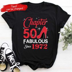 Chapter 50 Shirt, Est. 1972, Hello 50, Custom 50th Birthday Shirt, 50th Birthday Gift, 50th Birthday Party, Chapter 50 S