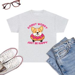 Cute Corgi Funny Animals In Donut Sweet Pastry Dogs T-Shirt