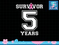 5 Years Breast Cancer Survivor Gifts For Women Pink Ribbon T-Shirt copy