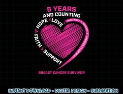 5 Years Cancer Free Gifts Women Pink Breast Cancer Survivor T-Shirt copy