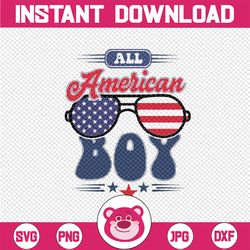 All American Boy 4th Of July Svg, Boys 4th Of July svg, Kids 4th Of July SVG, Boys Patriotic svg, Digital Download