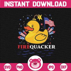 Firecracker Duck 4th of July Patriotic Day USA Flag Funny Svg, 4th Of July Duck Svg,  Independence Day Png, Digital