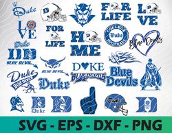 Duke Bluedevil Football Team svg, Duke Bluedevil svg, Logo bundle Instant Download