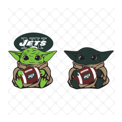 New York Jets Baby Yoda NFL Svg, Sport Svg, Footba