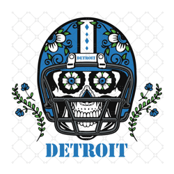 Detroit Lions Skull Helmet Svg, Sport Svg, Footbal