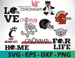 Cincinnati Bearcats svg, Cincinnati Bearcats clipart, Cincinnati Bearcats cricut, n c aa team, Logo bundle