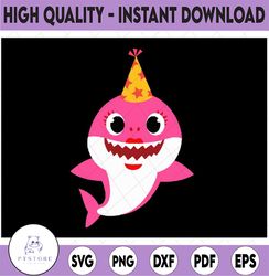 Mommy Shark Birthday SVG, Cricut Cut files, Shark Family doo doo doo Vector EPS, Silhouette DXF, Design for tsvg , cloth