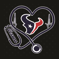 Houston Texans Heart Stethoscope Svg, Sport Svg, H