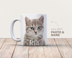 custom pet coffee mug - cat photo mug - cat lover coffee mug - pet coffee mug - photo mug - cat coffee mug - custom cat