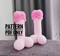 Crochet plushie penis  pattern,crochet penis pattern,Amigurumi pattern pdf,penis Pdf photo tutorial,Funny Crochet plush
