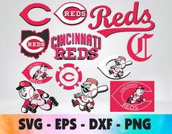 Cincinnati Reds logo, bundle logo, svg, png, eps, dxf