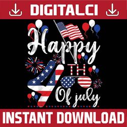 Happy Fourth Of July Patriotic American US Flag 4th Of July Png,  White Blue USA Png, Independence Day Png, Digital